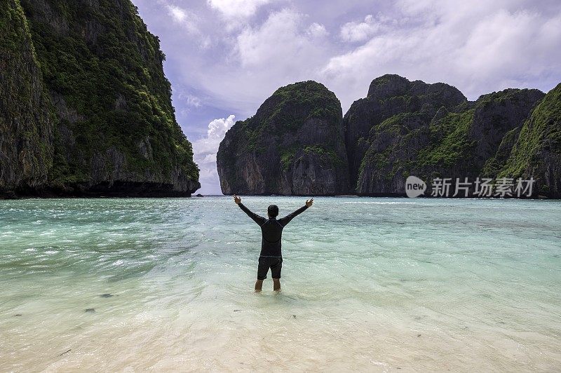 玛雅湾Koh Phi Phi，甲米海滩，泰国